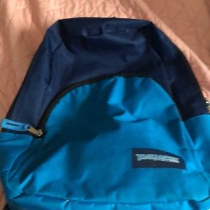 A blue book bag